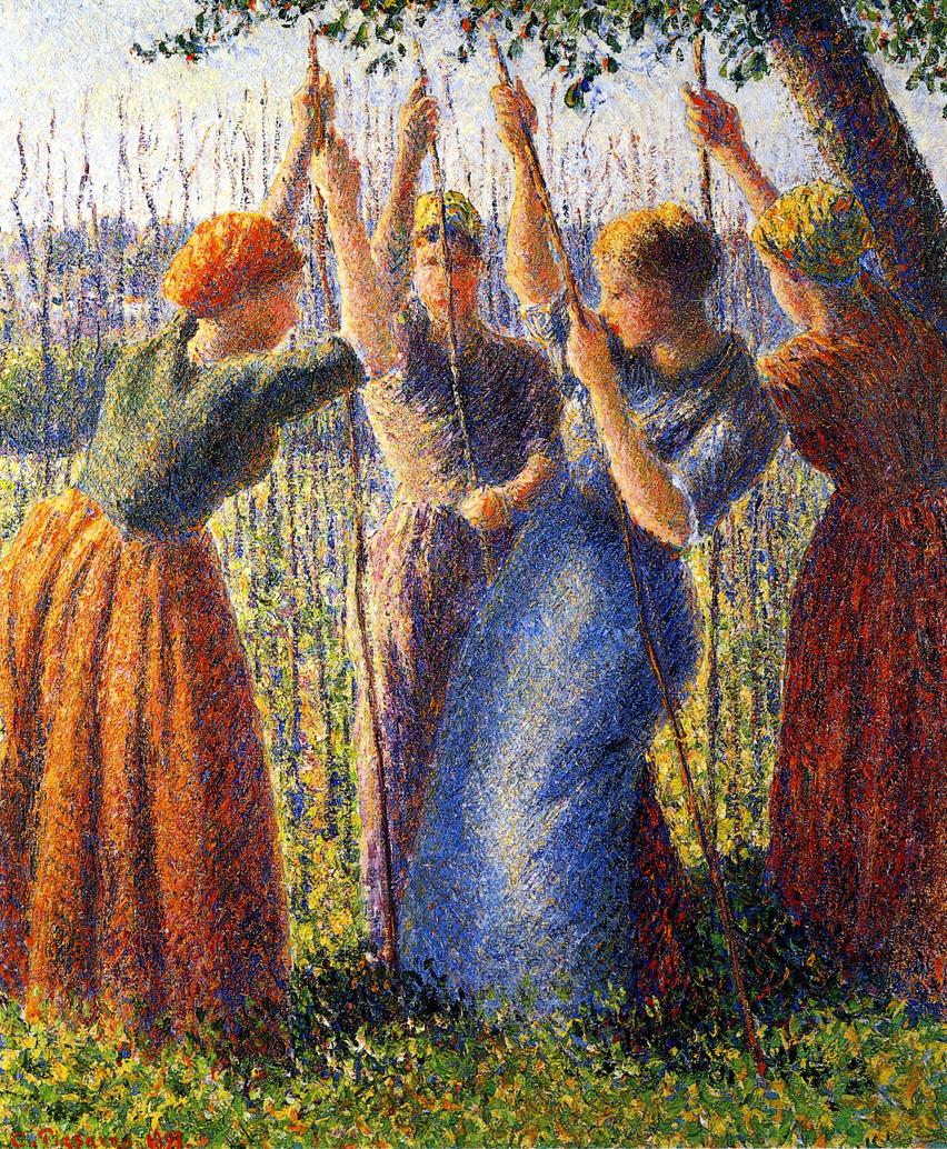 Camille Pissarro. Peasant Women Planting Stakes. 1891