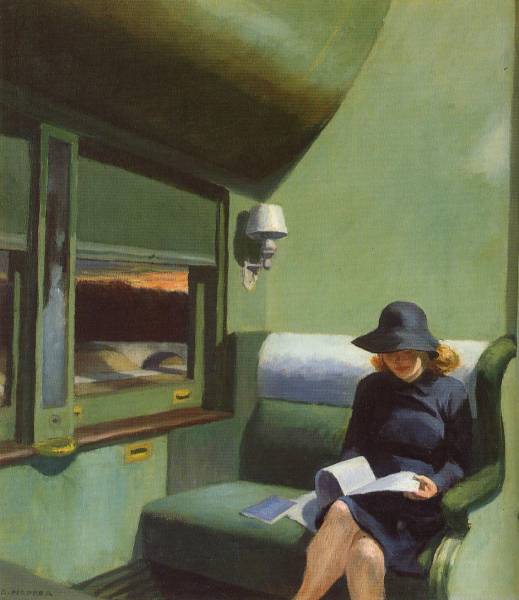 Edward Hopper. Compartment C, Car. 1938. Oil on Canvas.