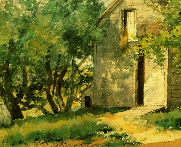 Frederick Childe Hassam. White Barn. 1882.