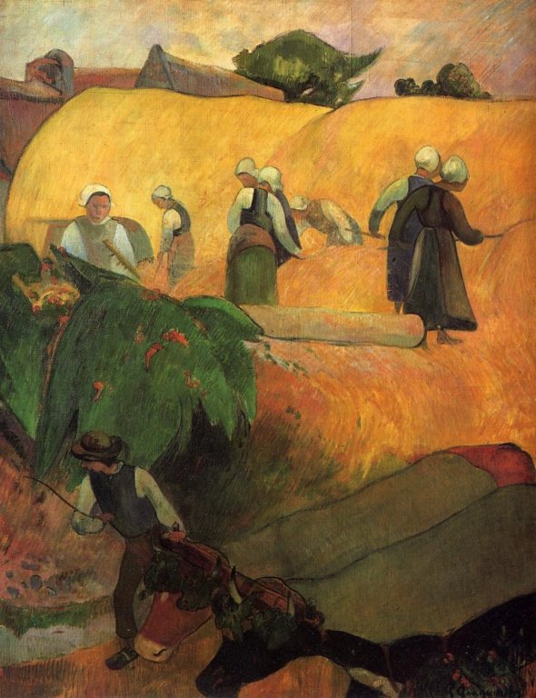 Gauguin Paul. Haymaking in Brittany. 1889. Courtauld Institute Of Art Gallery