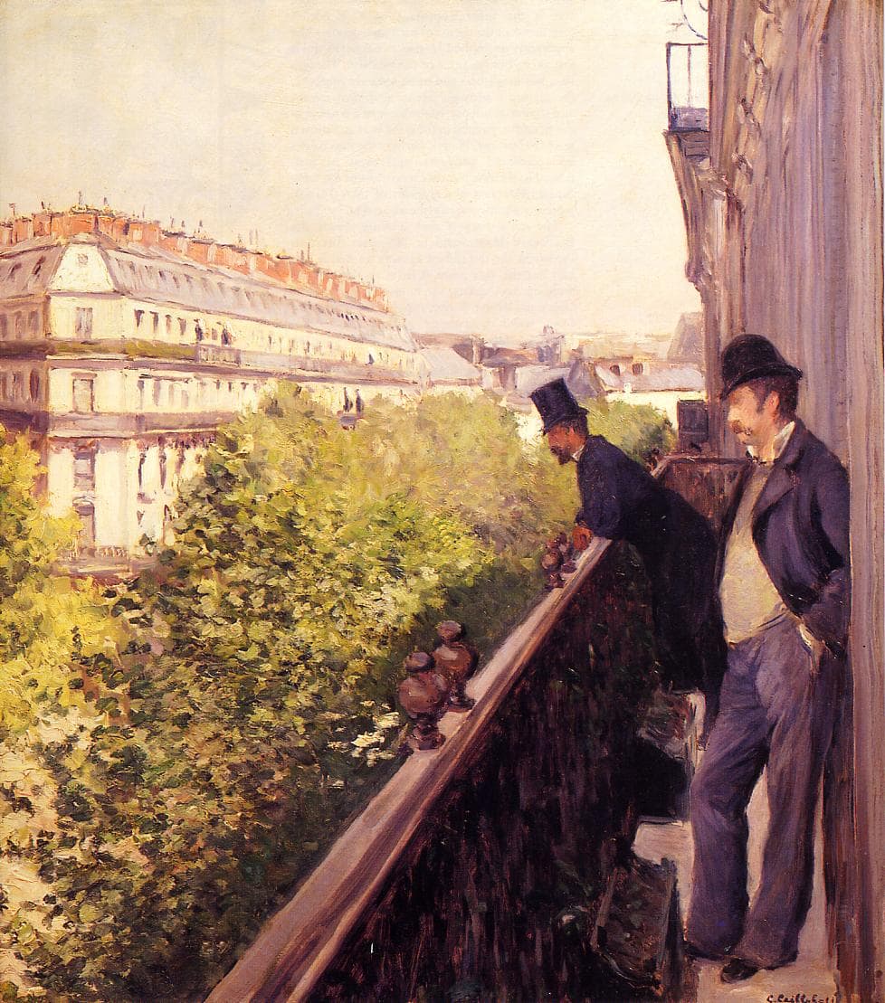 Gustave Caillebotte. A balcony. 1880. Oil on canvas. Private collection.