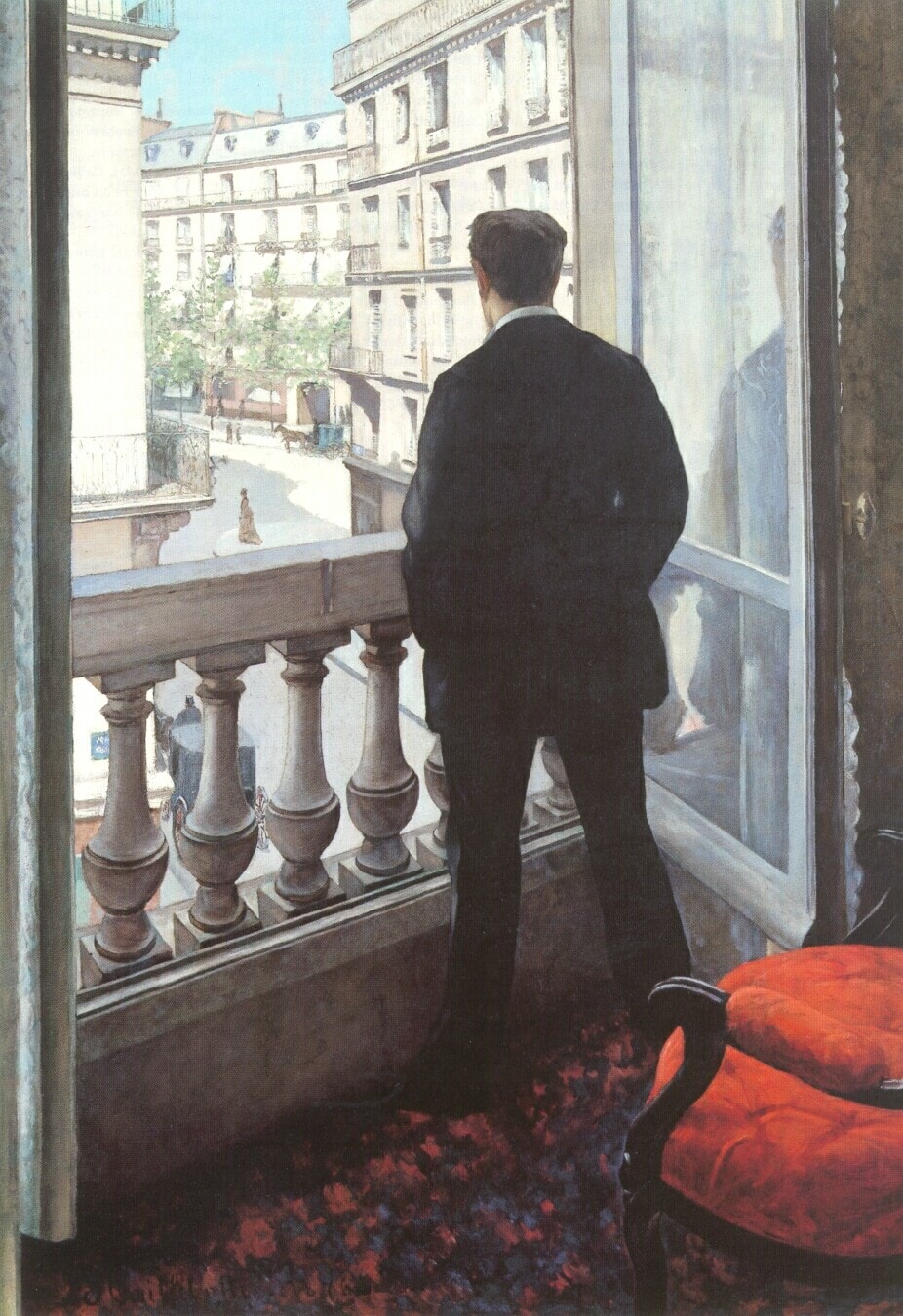 Gustave Caillebotte (1848 - 1894). A young man at his window. 1875