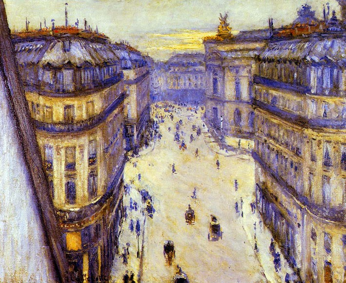 Gustave Caillebotte. Rue Halevy. Seen from the Sixth Floor. 1878. Oil on canvas. Private collection.