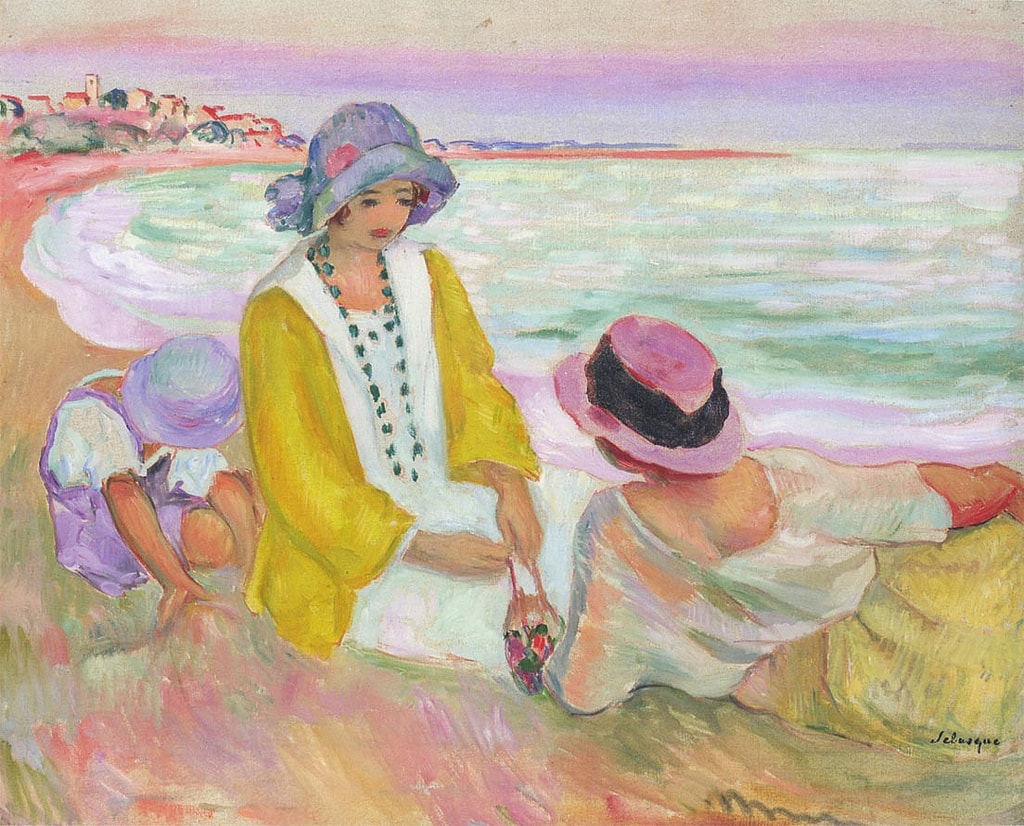 Henri Lebasque. On the beach. 1914