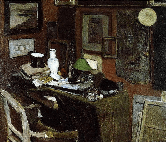 Henry Matisse. Interior with a top hat. 1896