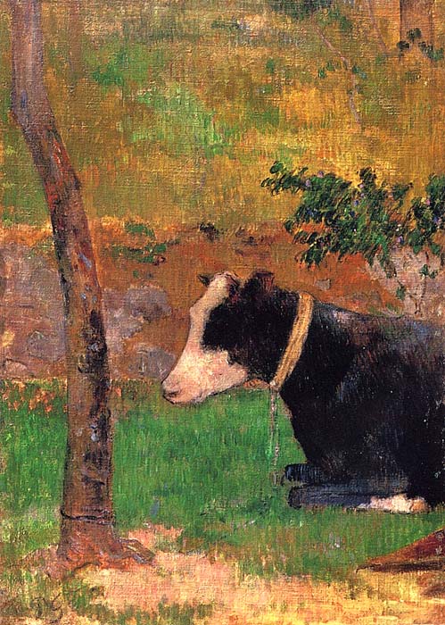 Paul Gauguin. Portrait of a cow.
