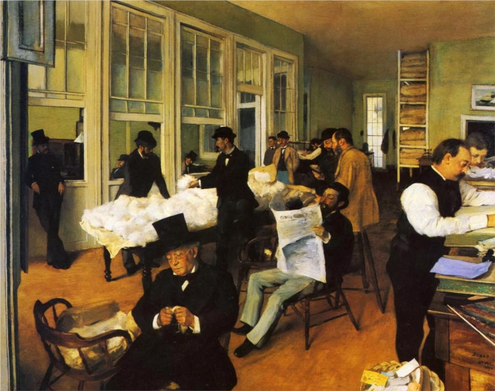 Edgar Degas. The Cotton Exchange in New Orleans. 1873