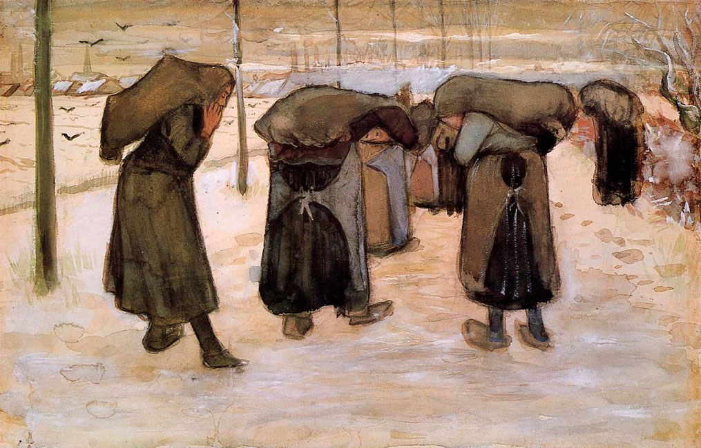 Vincent van Gogh. Woman Miners Carrying Coal. 1882. Kröller-Müller Museum