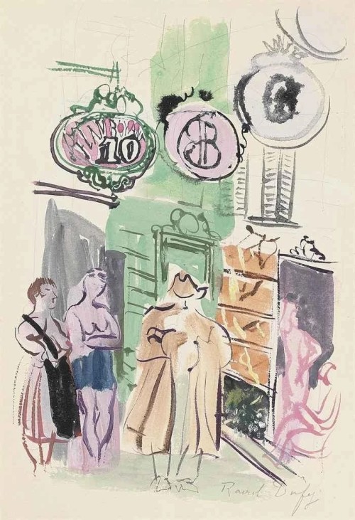 Raoul Dufy. Rue Claude à Marseille, 1930. Gouache, watercolour and pencil on paper