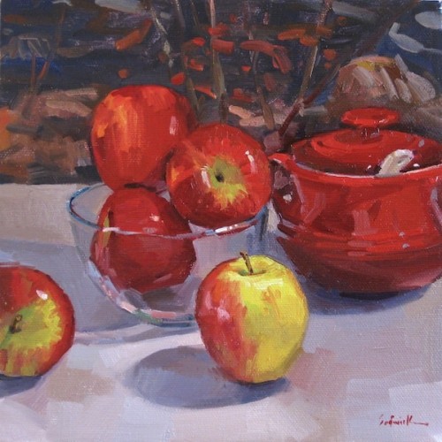 Sarah Sedwick. Apple Season. Oil on canvas.