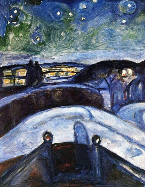 Edvard Munch. Starry Night. 1922-24. Oil on canvas. Munch Museum. Oslo