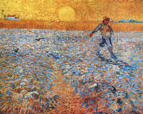 Gogh, Vincent Willem van. The Sower. 1888. Kröller-Müller Museum, Otterlo, Nederland.